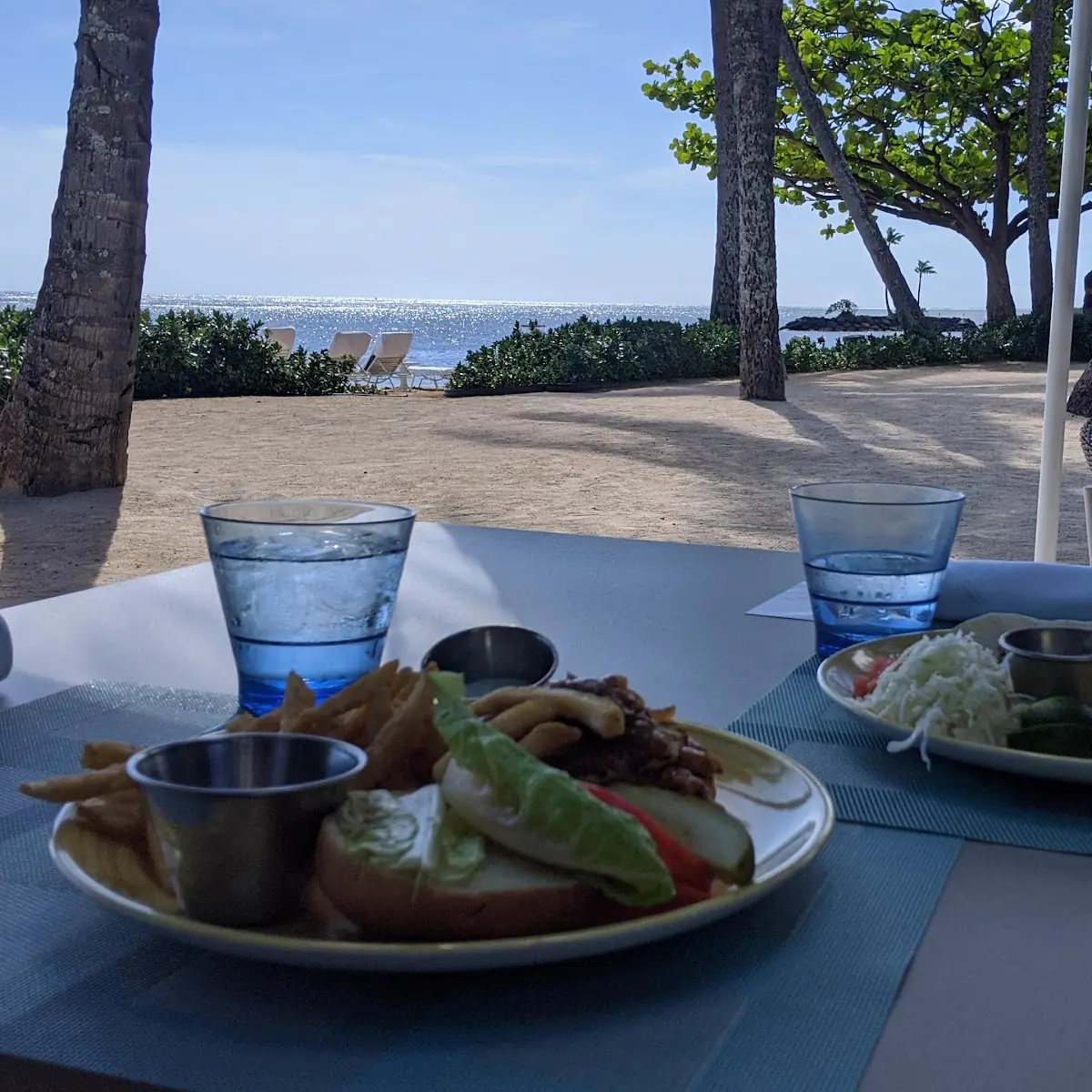 Fish Tacos and Chicken Burger with Pineapple