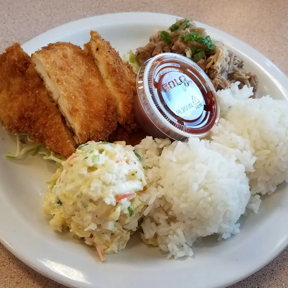 Chicken Katsu and Kahlua Pork
