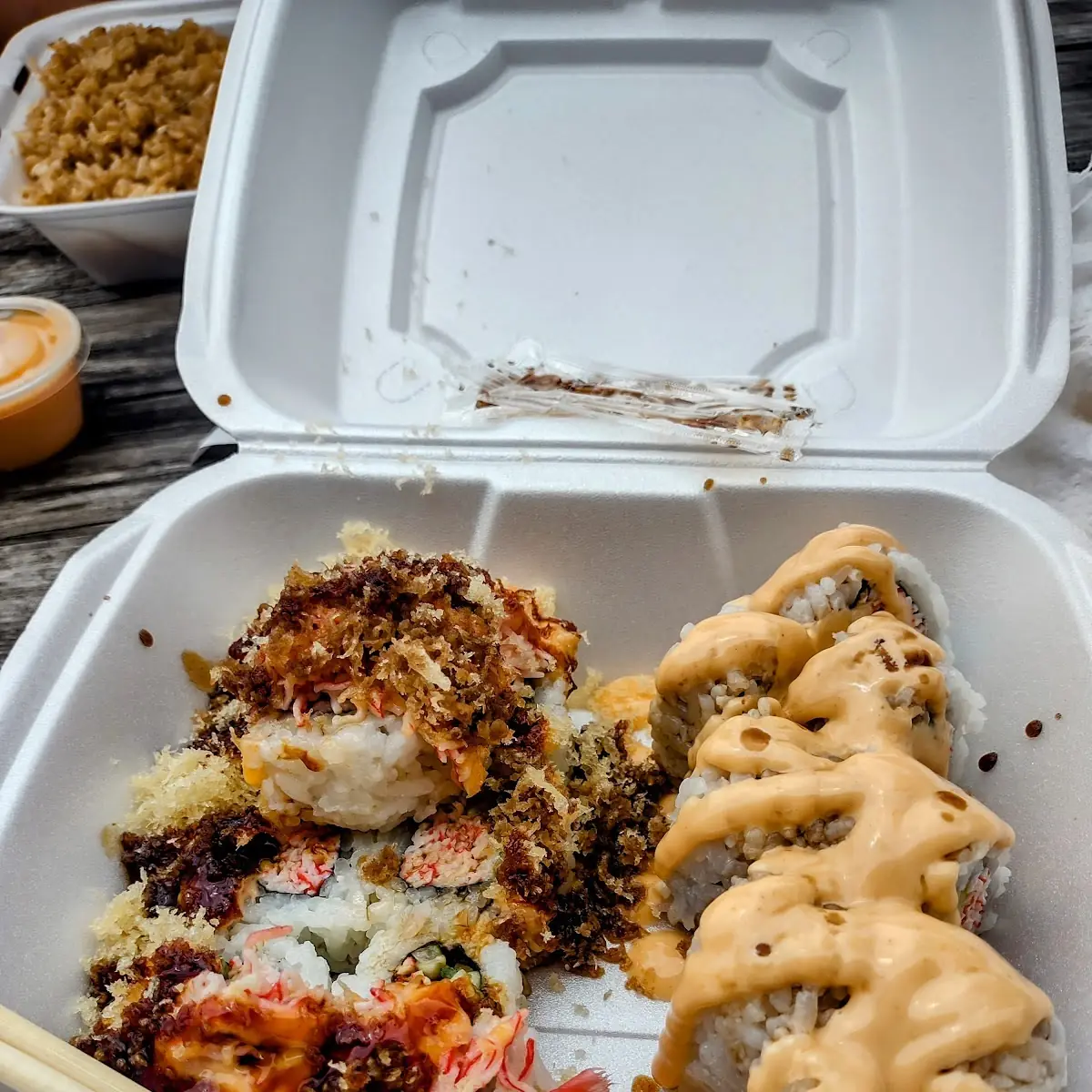 Spicy Tuna Roll and Dynamite Roll