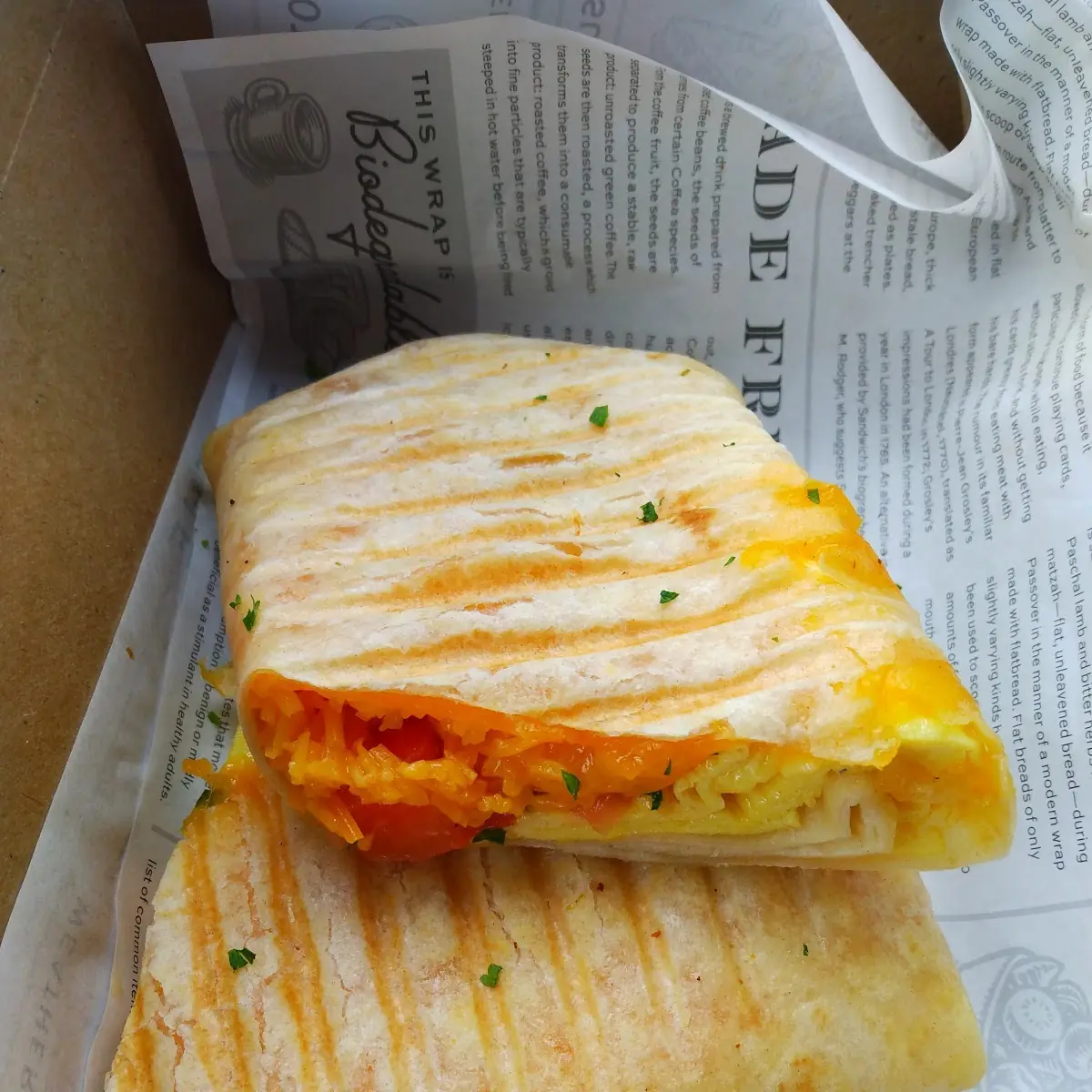 Vegetable Breakfast Wrap