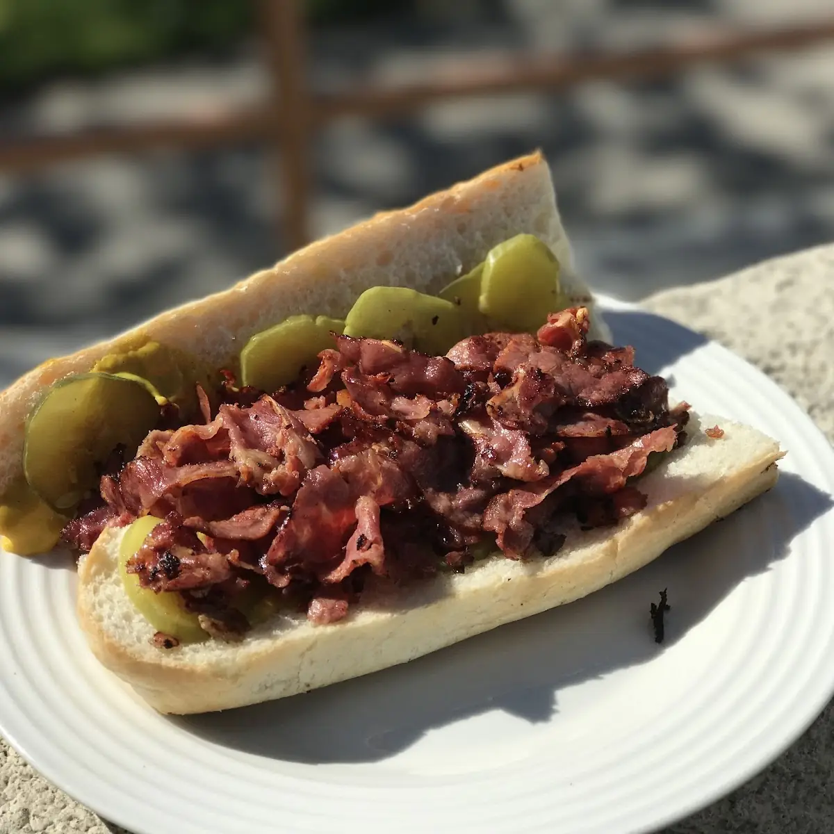 Hot Pastrami Sandwich