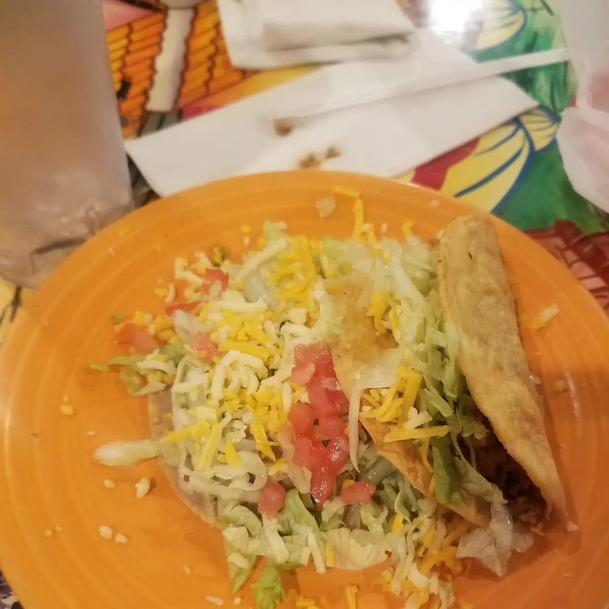Tostada and Beef Taco