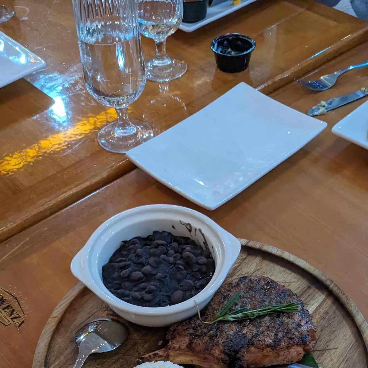 Grilled Pork Chop w Black Beans and Rice