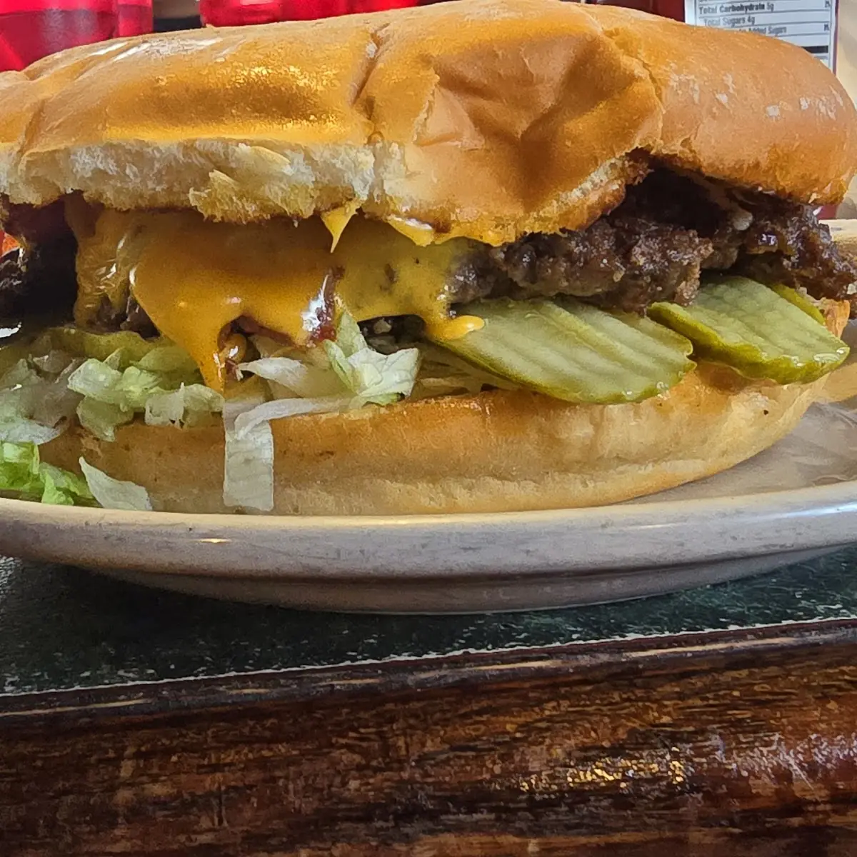 One Pound Bacon Cheeseburger