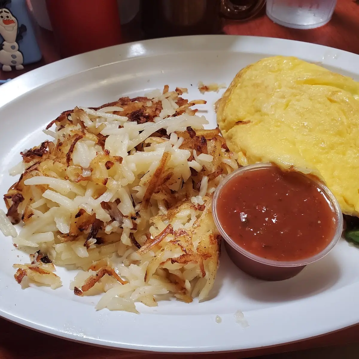 Omelet and Hash Browns