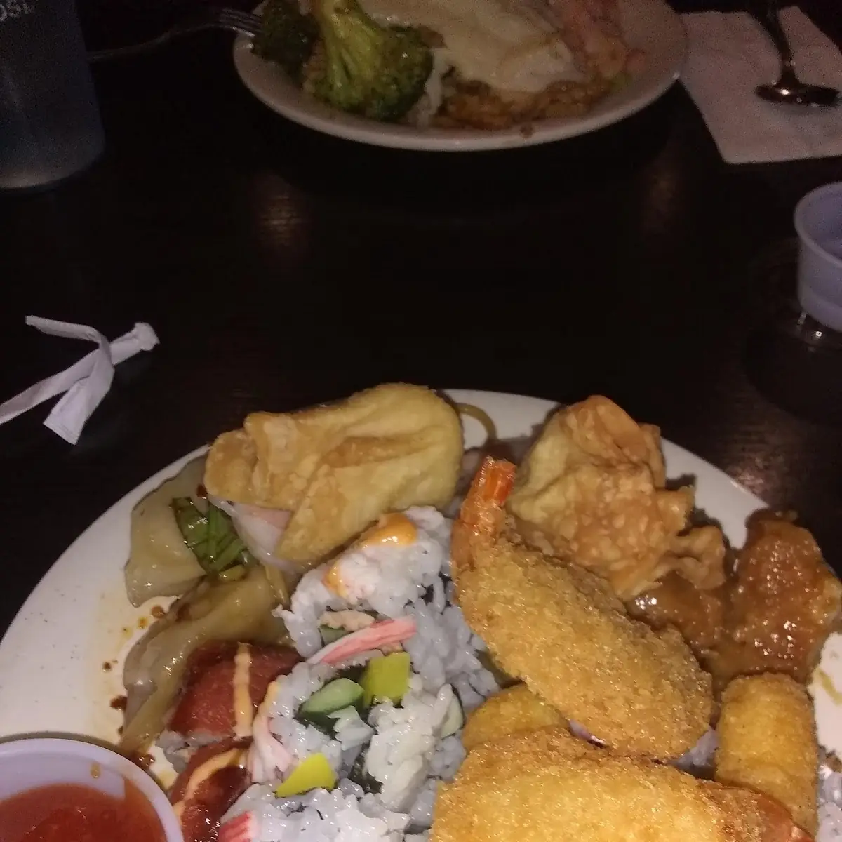 Sushi Crab Rangoon Peanut Chicken Lo Mein Corn Nuggets