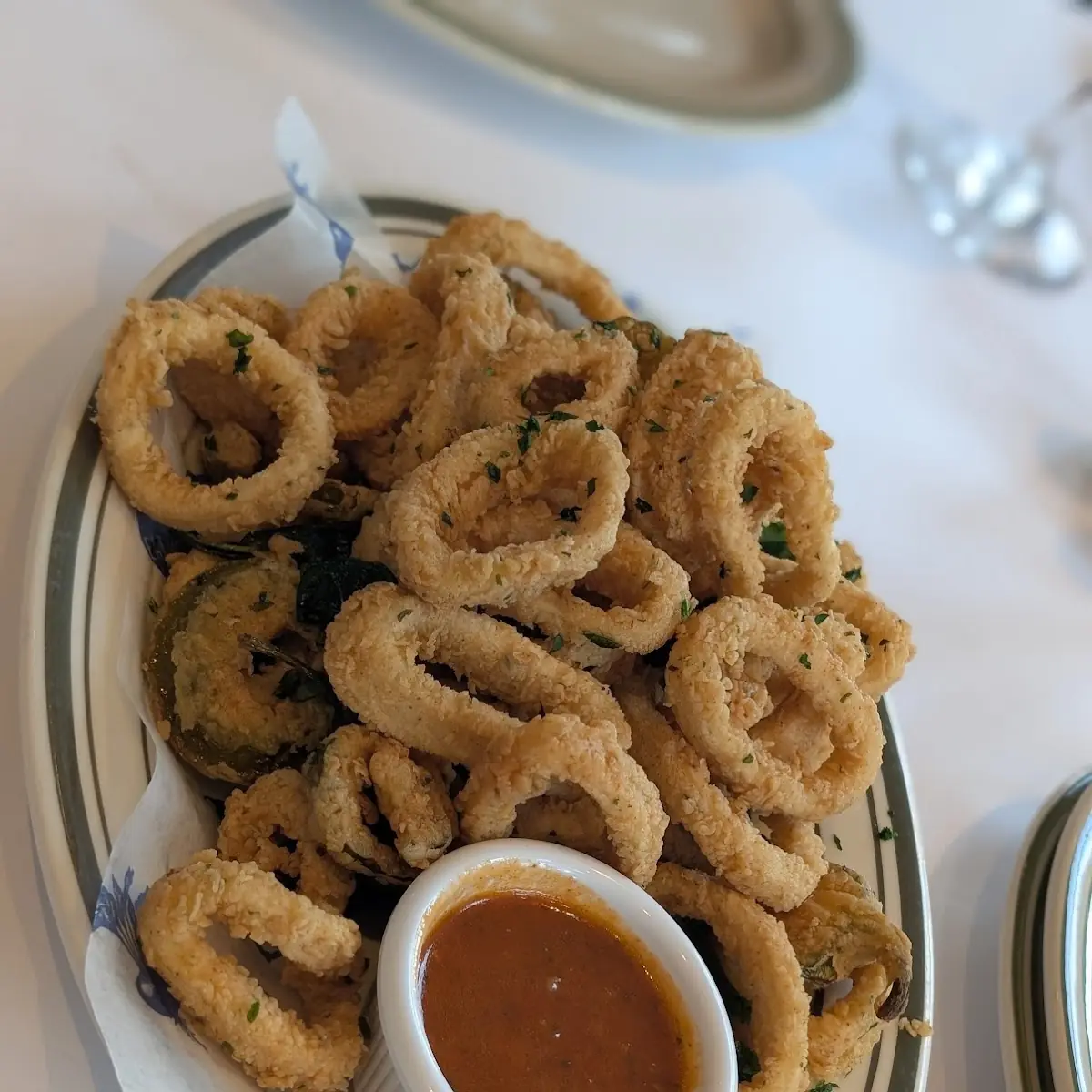 Fried Calamari Rings with Dipping Sauce
