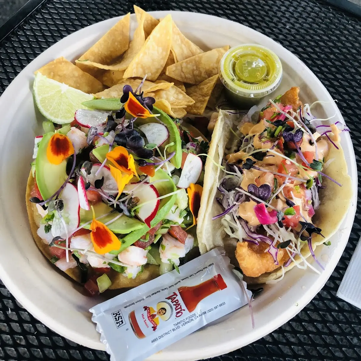 Shrimp Ceviche and Fish Taco