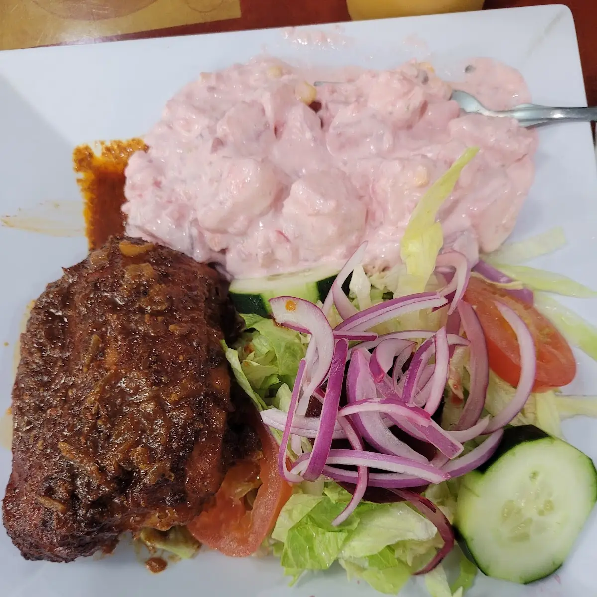 Pollo Asado Con Ensalada Rusa