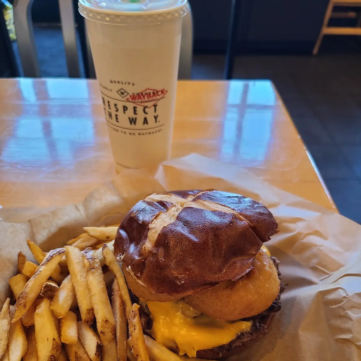 Oktoberfest Burger and Fries