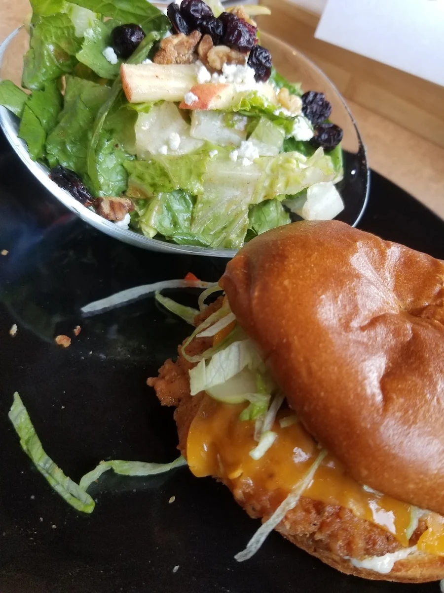 Chicken Burger with Apple Salad, Back Home Restaurant & Catering