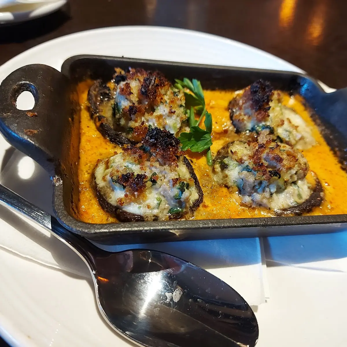 Four-Cheese & Sausage Stuffed Mushrooms