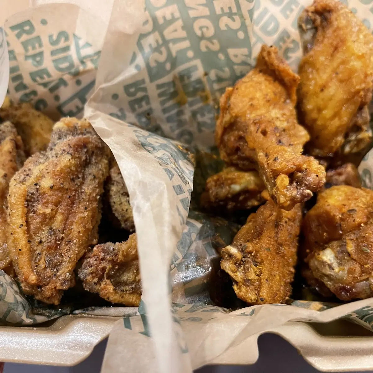 Lemon Pepper Wings with Cheese Fries
