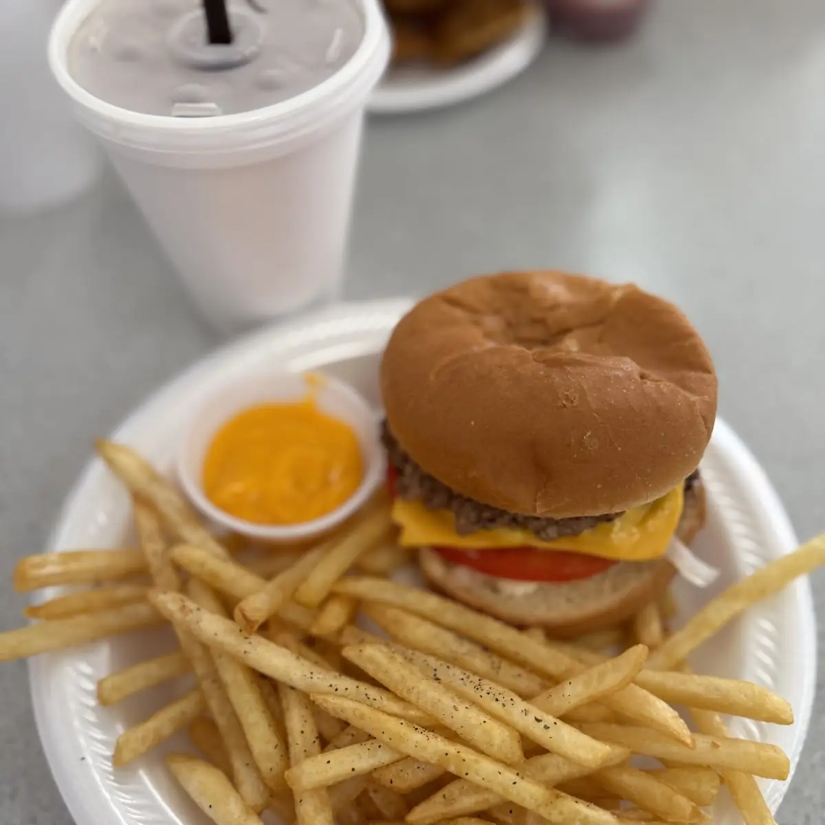 Double Cheeseburger with Cheese Fries