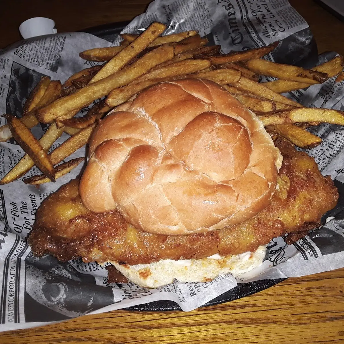 Fish Sandwich and Fries