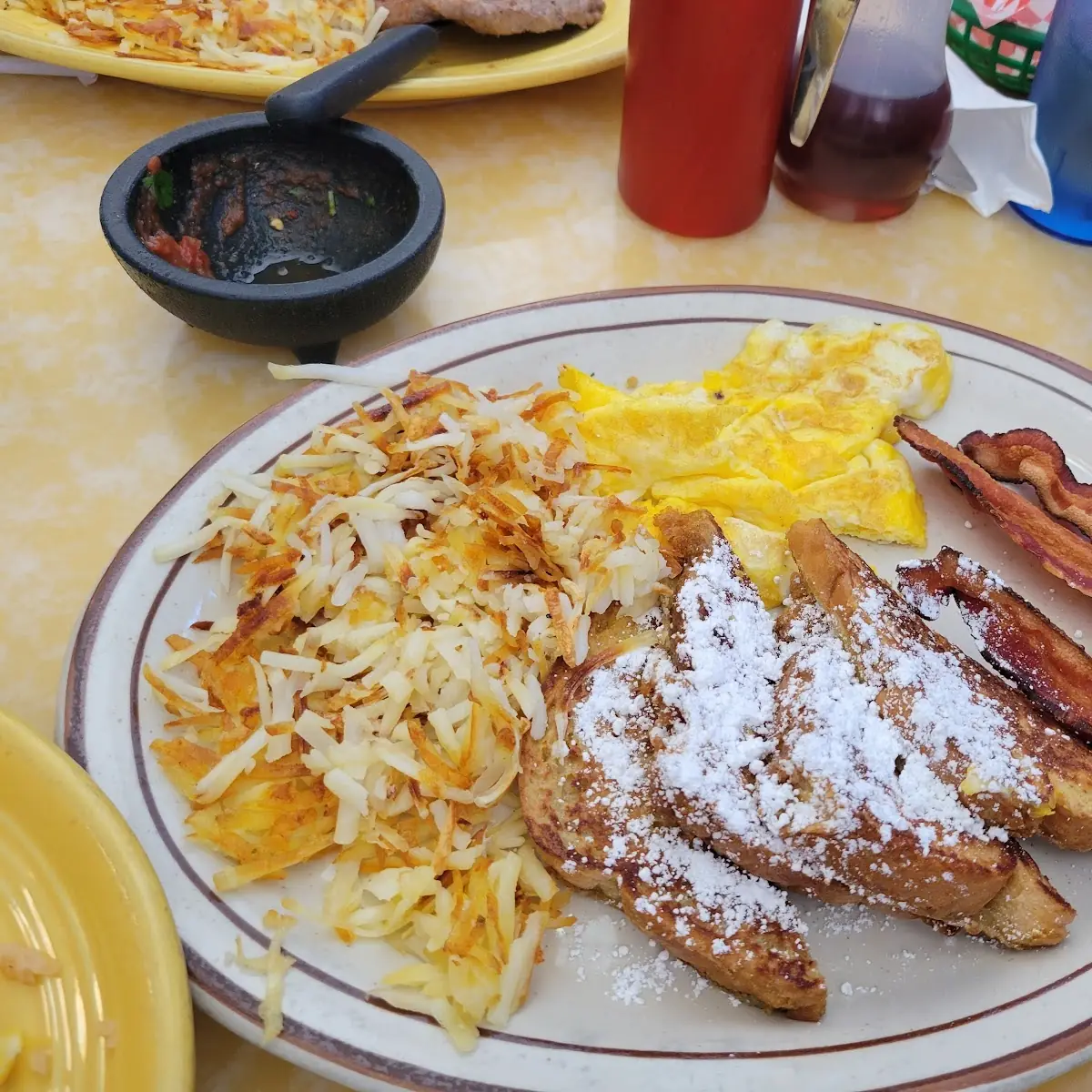 Two Eggs Hash Browns Bacon
