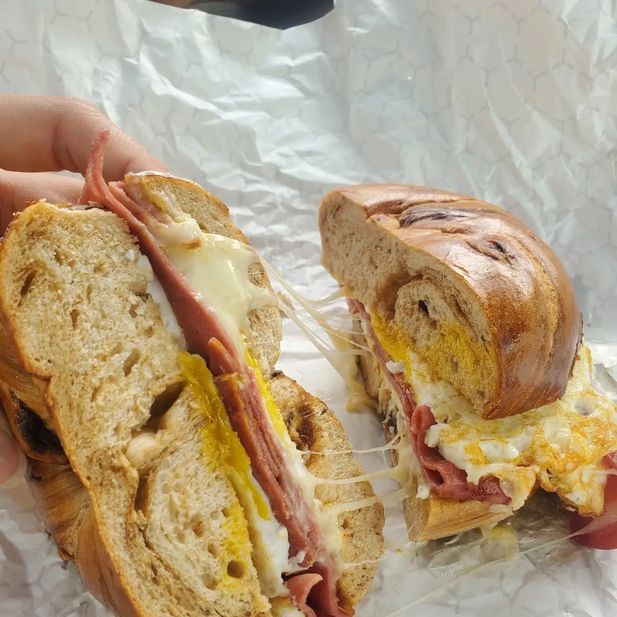 Turkey Bacon Egg Cheese Cinnamon Roll