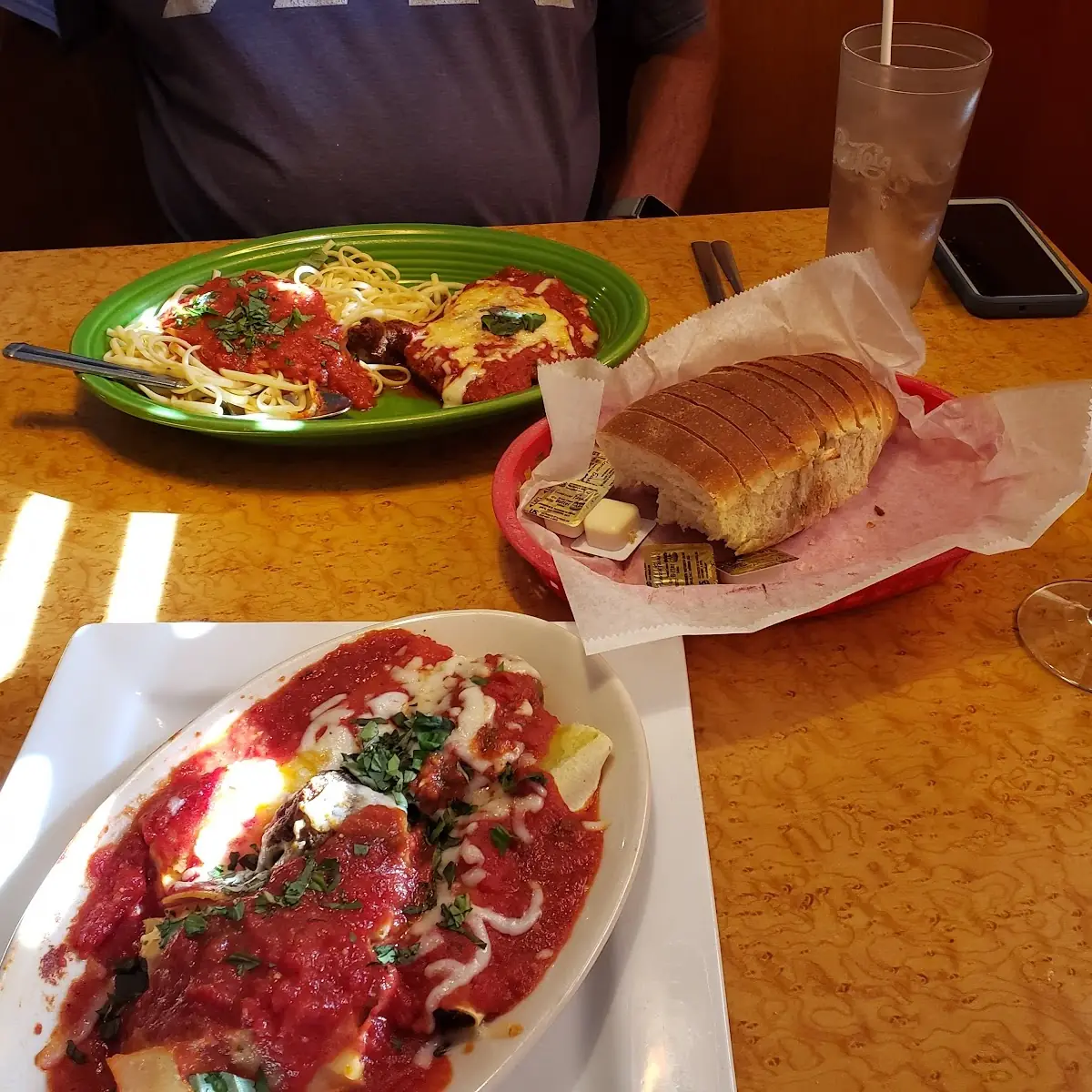 Italian Sampler Platter and Veal Parmigiana