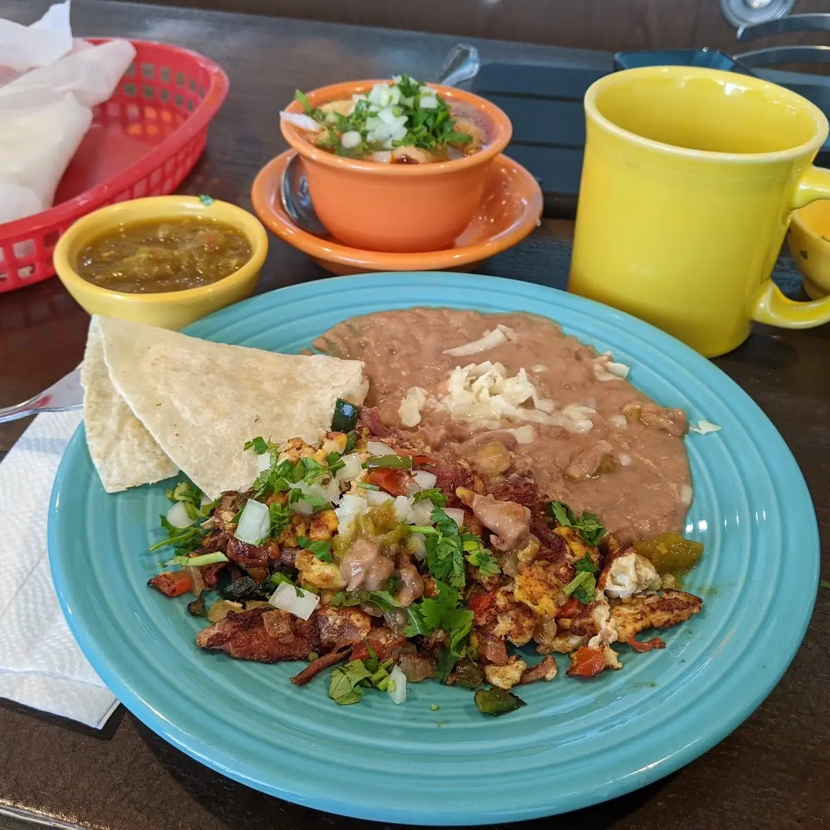 Machaca Y Frijoles Refritos