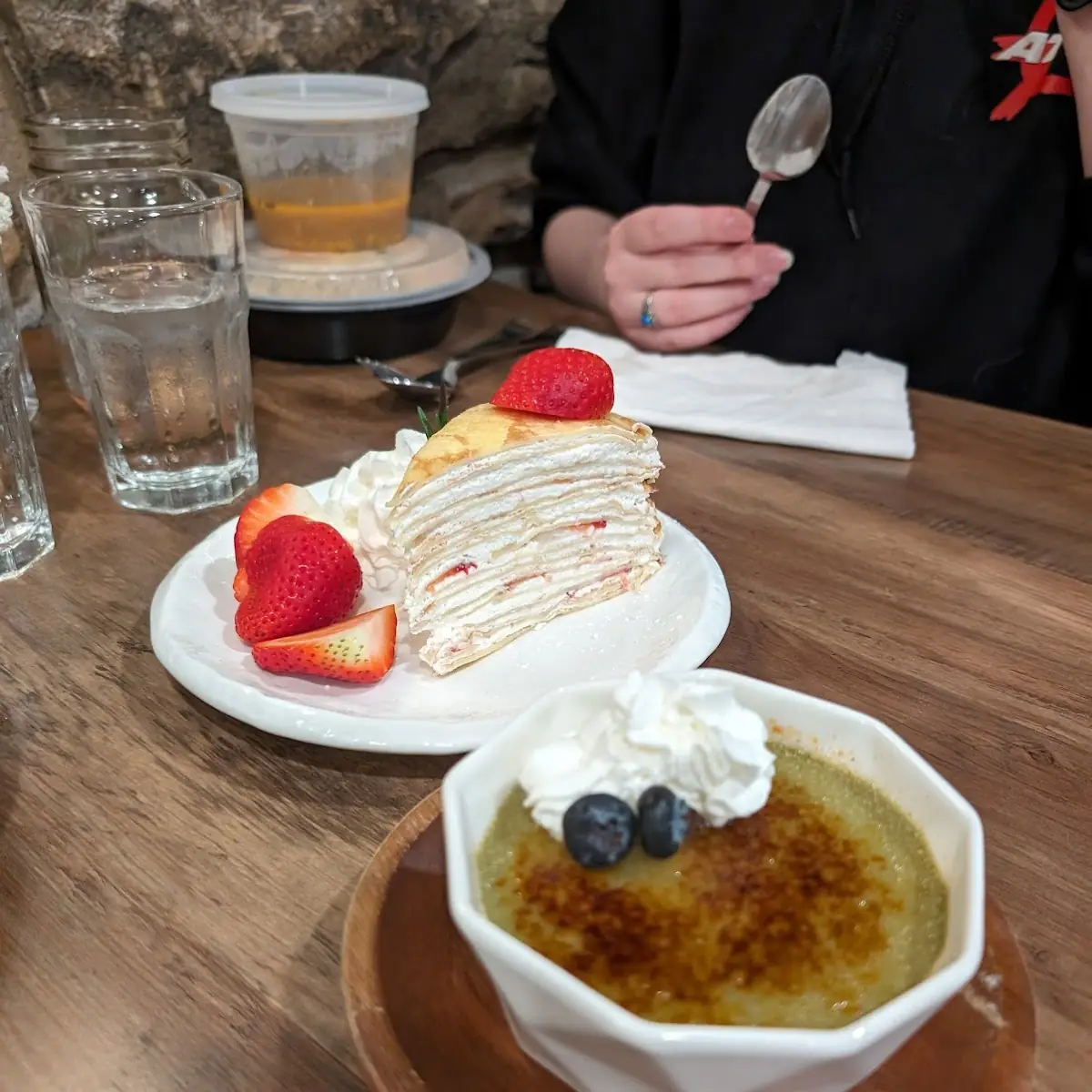 Crepe Layer Cake and Match Creme Brulee