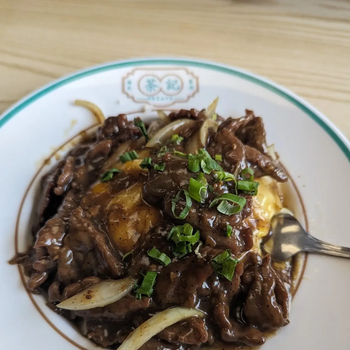 Black Pepper Beef Melette with White Rice