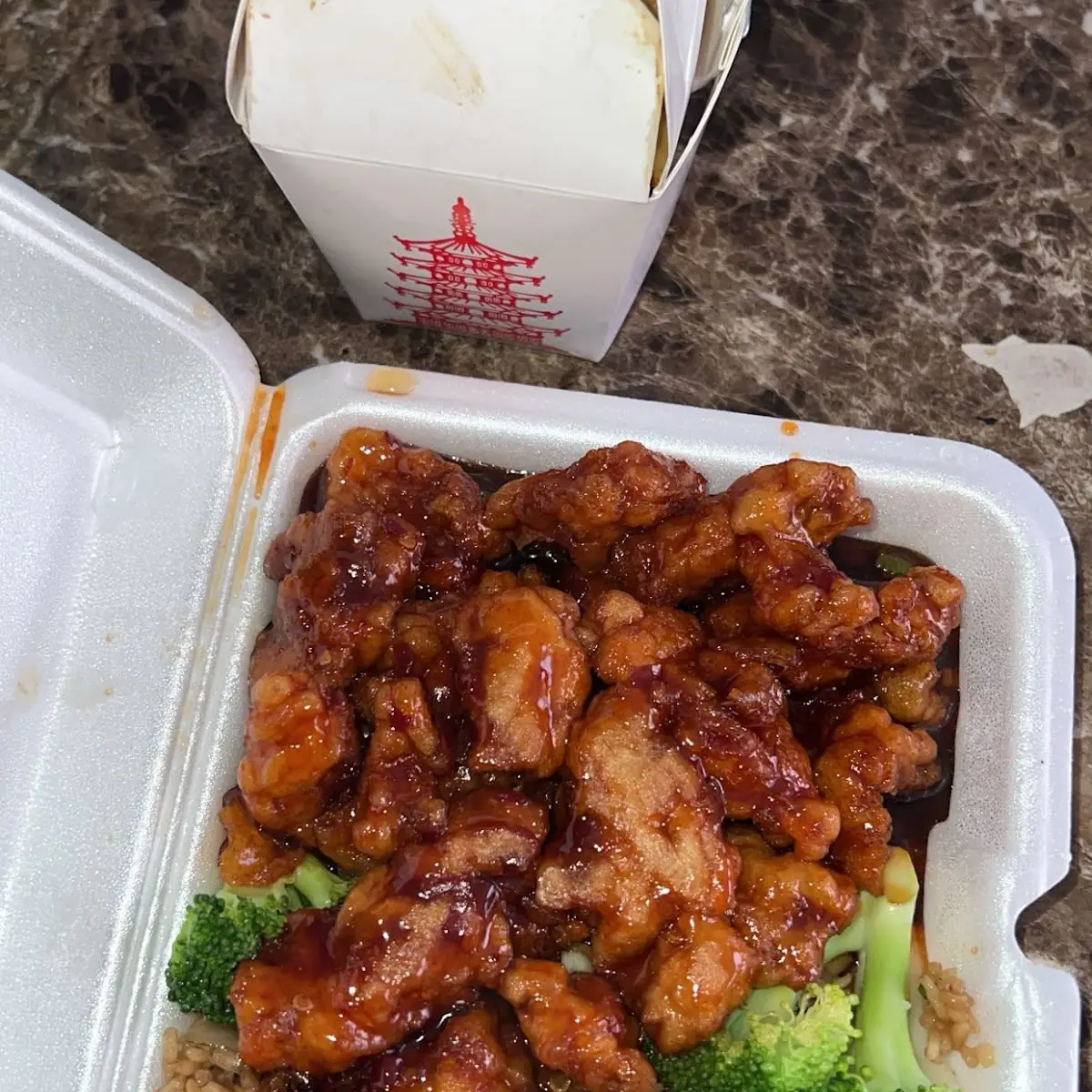General TSO's Chicken Combination Platter