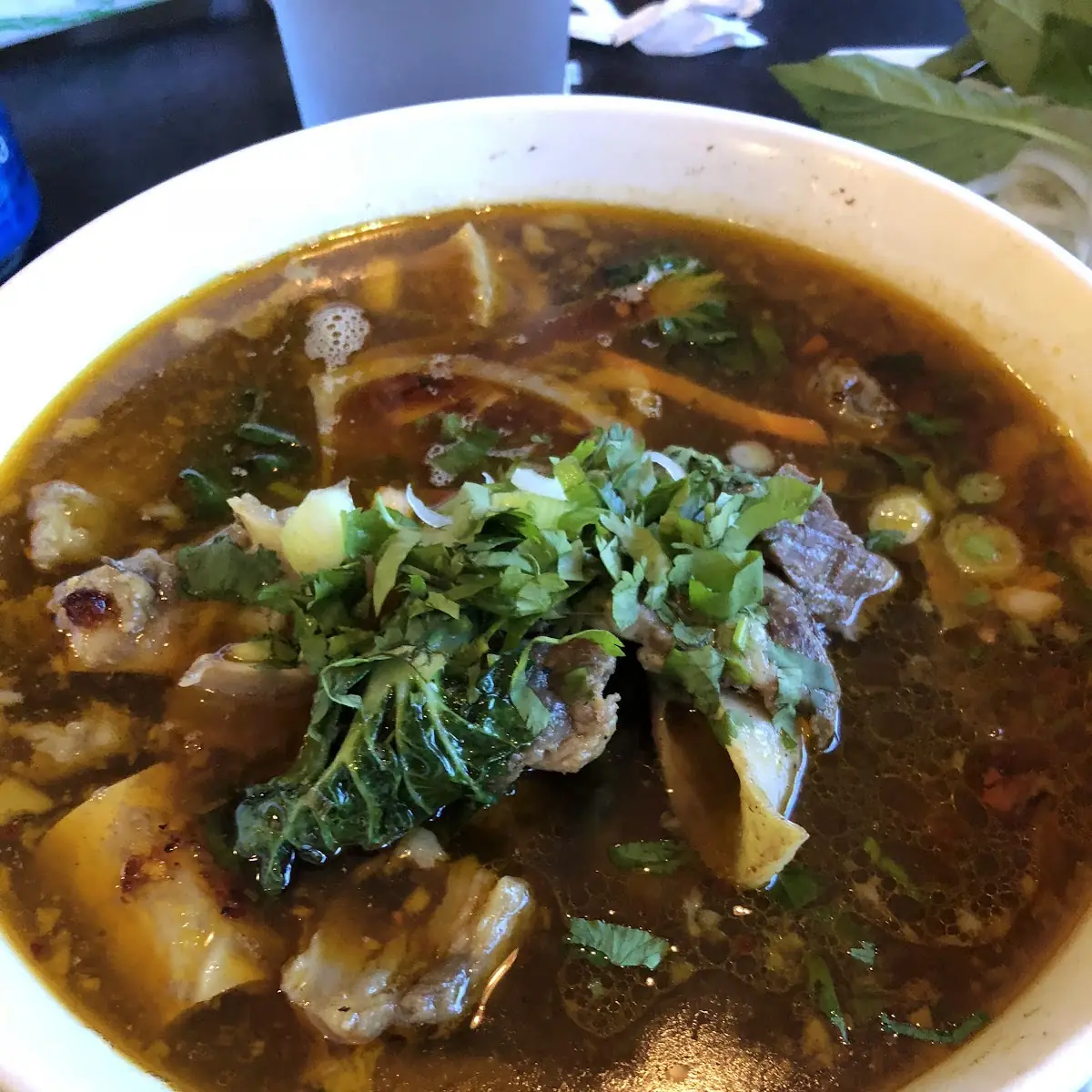 Sate Beef Rice Noodle Soup Pho Sate