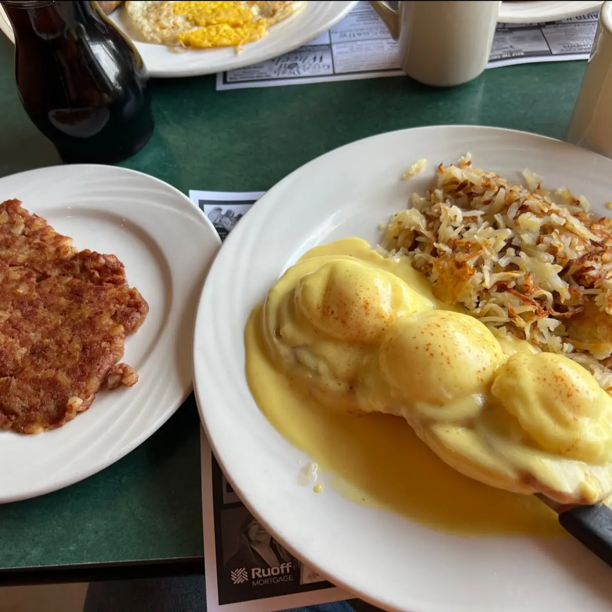 Small Ham and Cheese Omelet with Potatoes And