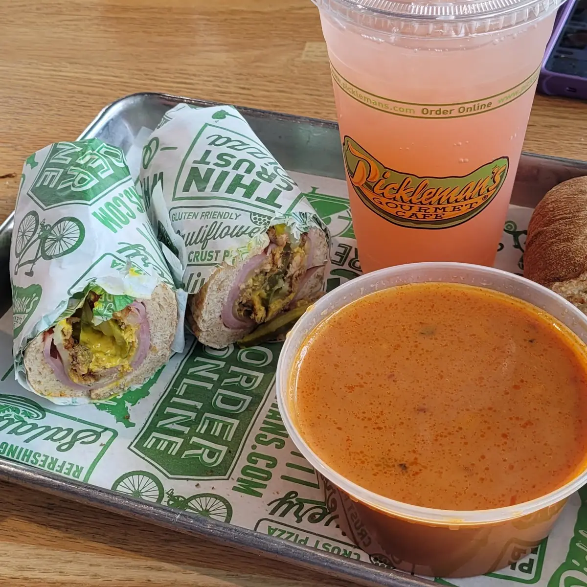 Cuban Sandwich Tomato Basil Soup Strawberry Lemonaid