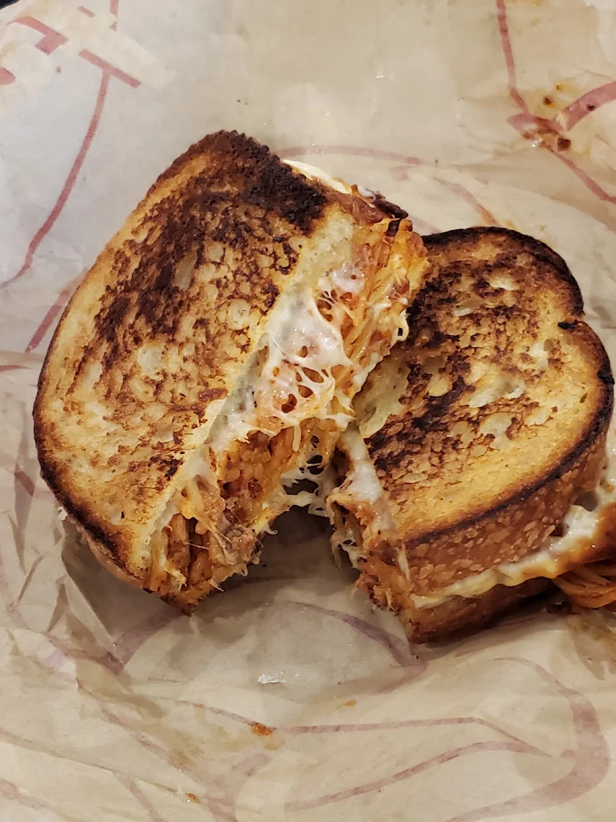 Spaghetti Grilled Cheese Sandwich