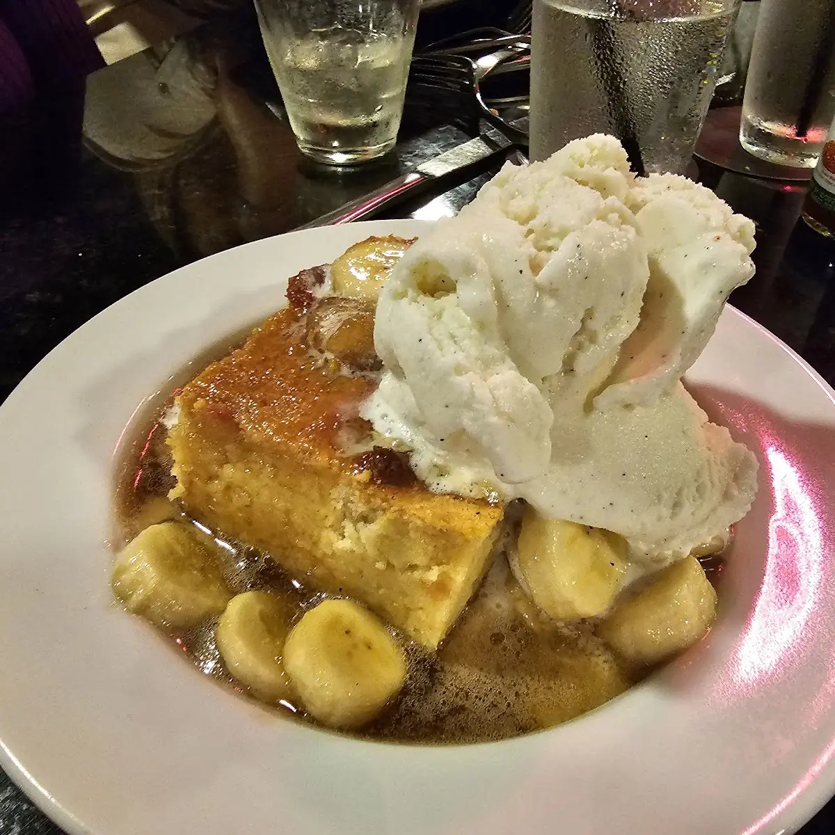 Bread Pudding with Bananas Foster