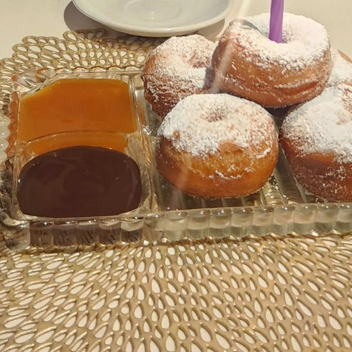 Fresh Donuts with Salted Caramel