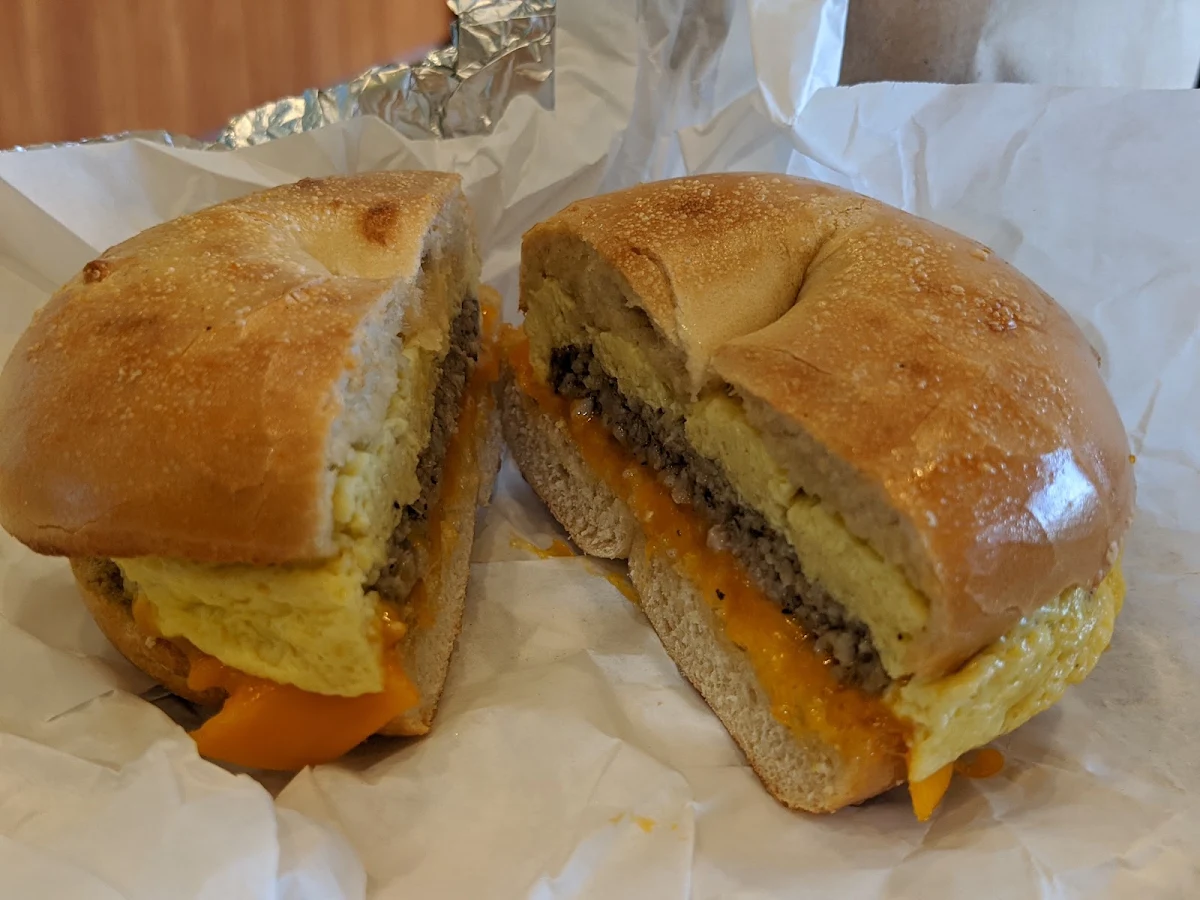 Sausage Egg and Cheese Bagel
