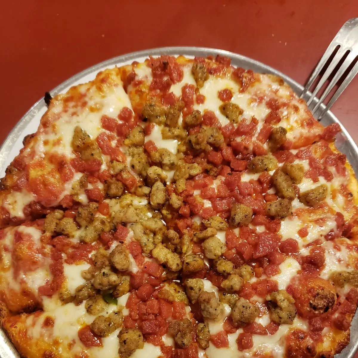 Pepperoni and Sausage Pizza