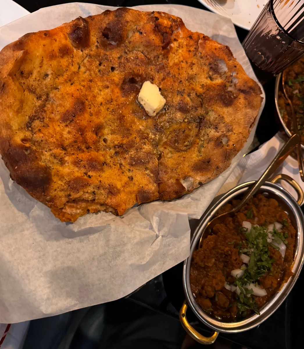 Amritsari Kulcha with Chhole, Atrangi - Pure Vegetarian Indian Cuisine
