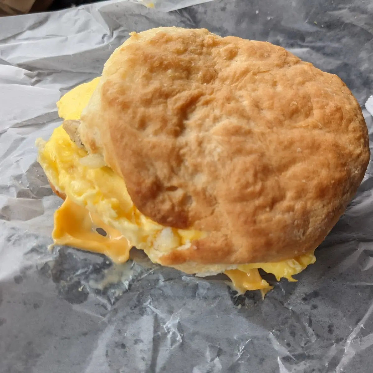 Grilled Chicken Egg and Cheese Biscuit