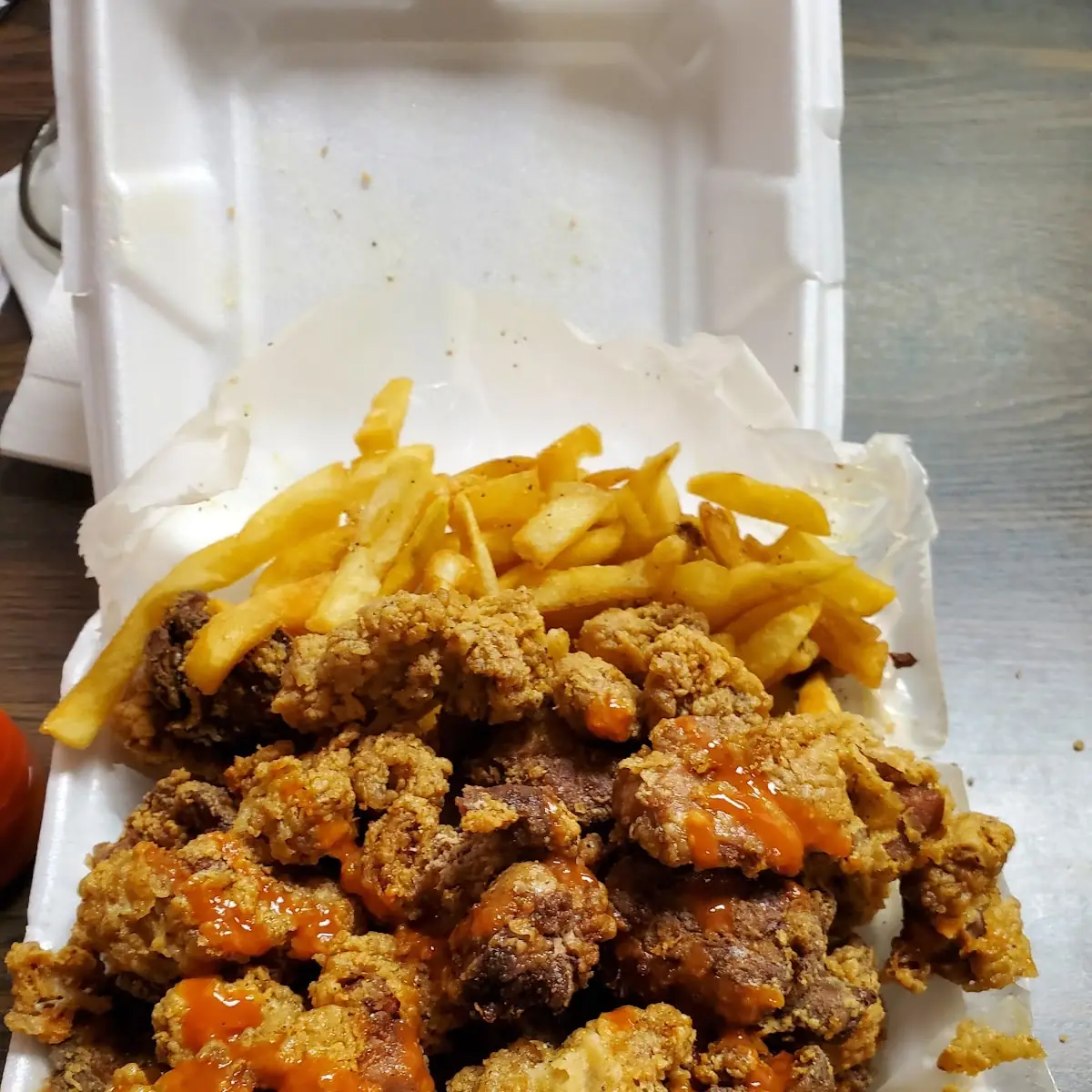 Fried Chicken Gizzards and Livers Mix Combo