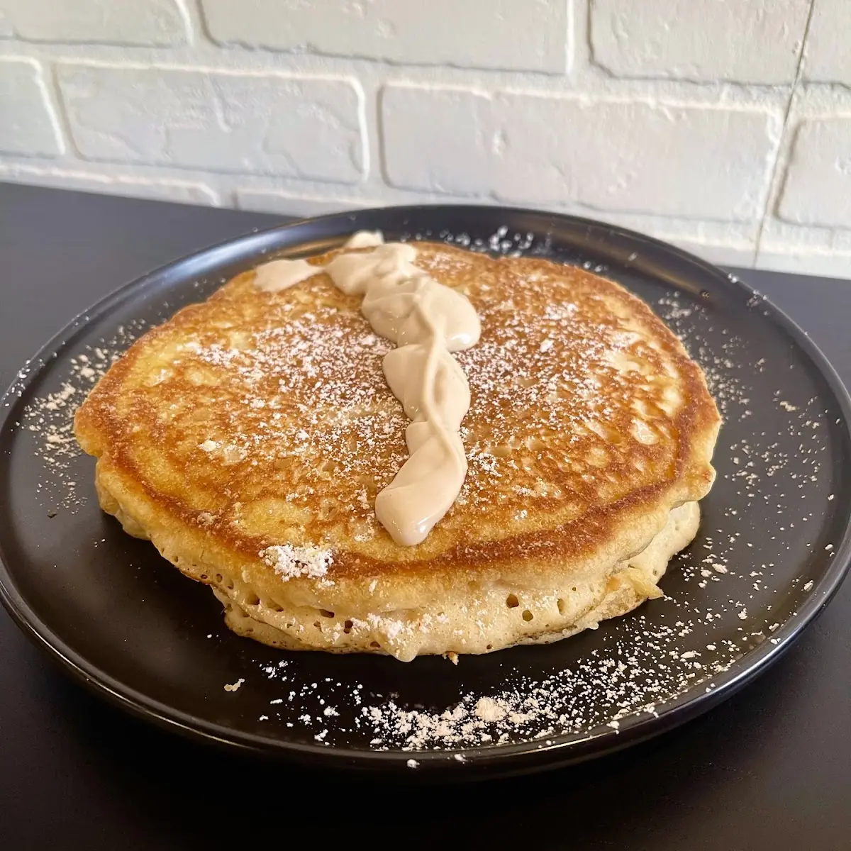 Plain Pancakes with Cheese Sauce