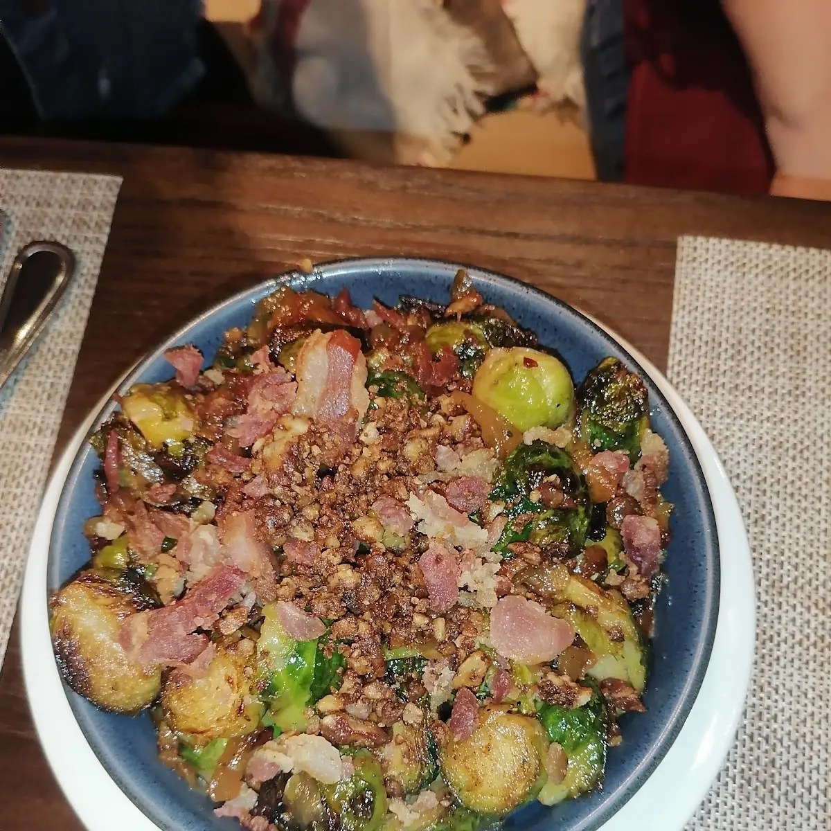 Brussel Sprouts with Bacon and Bacon Jam