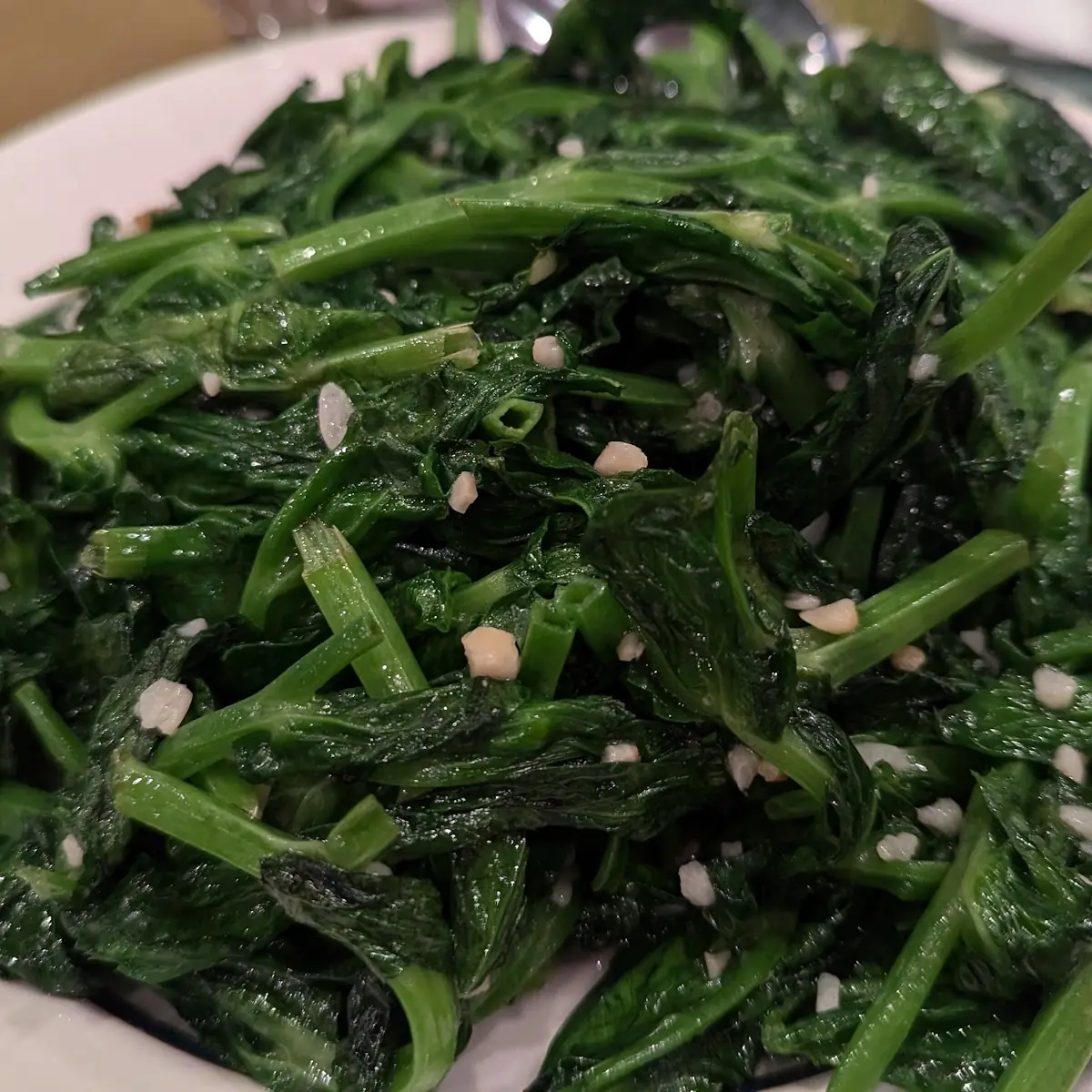 Pea Leaves with Garlic Sauce