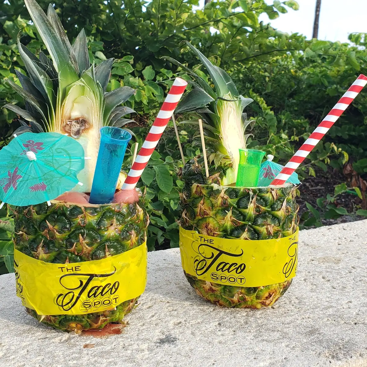Virgin Pina Colada in a Pineapple