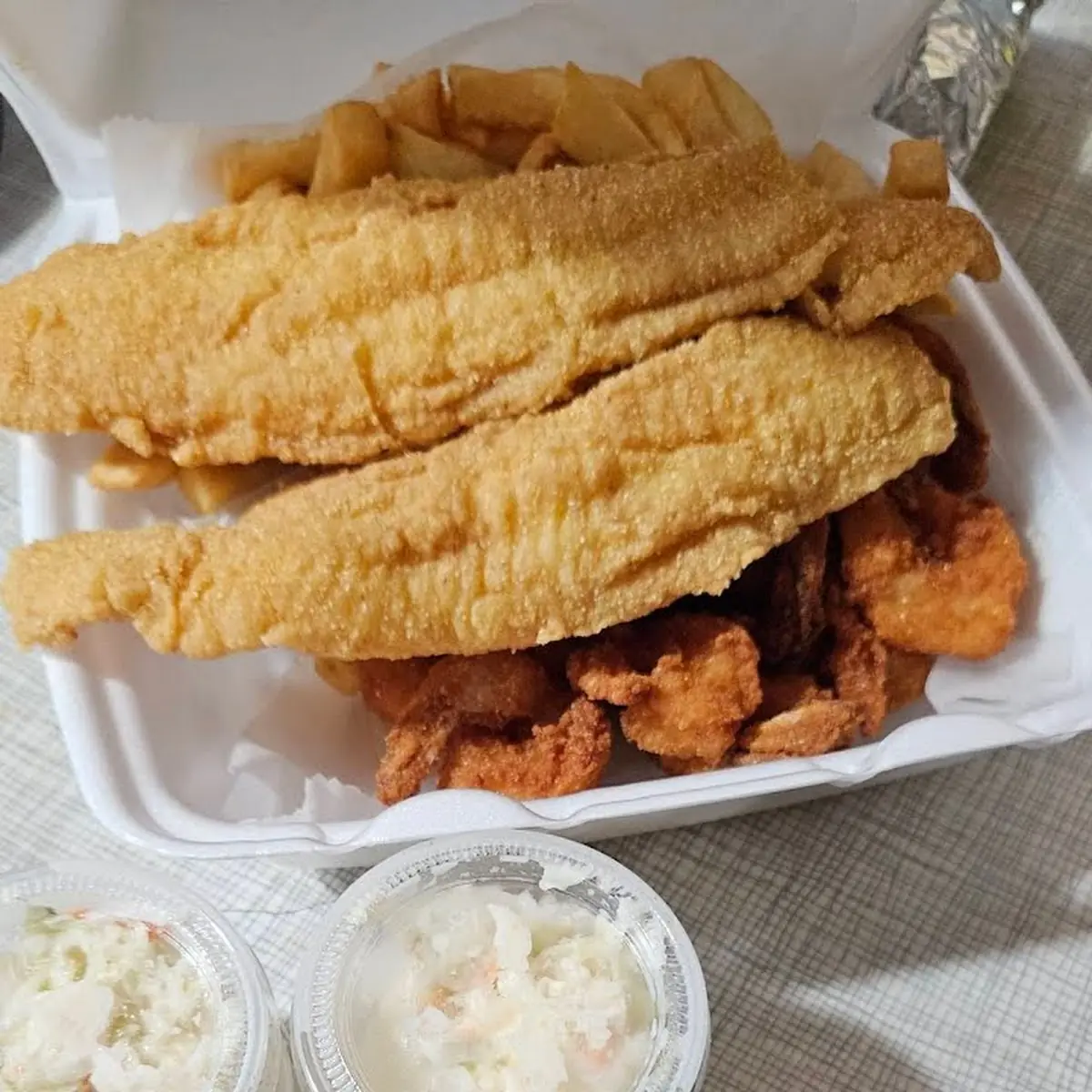 Catfish Fillet and Shrimp