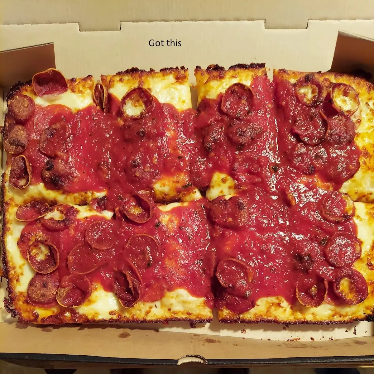 Detroit Double Pepperoni Pizza