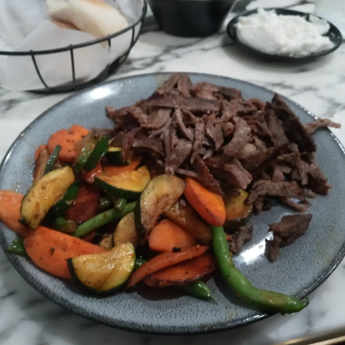 Beef Shawarma with Roasted Vegetables