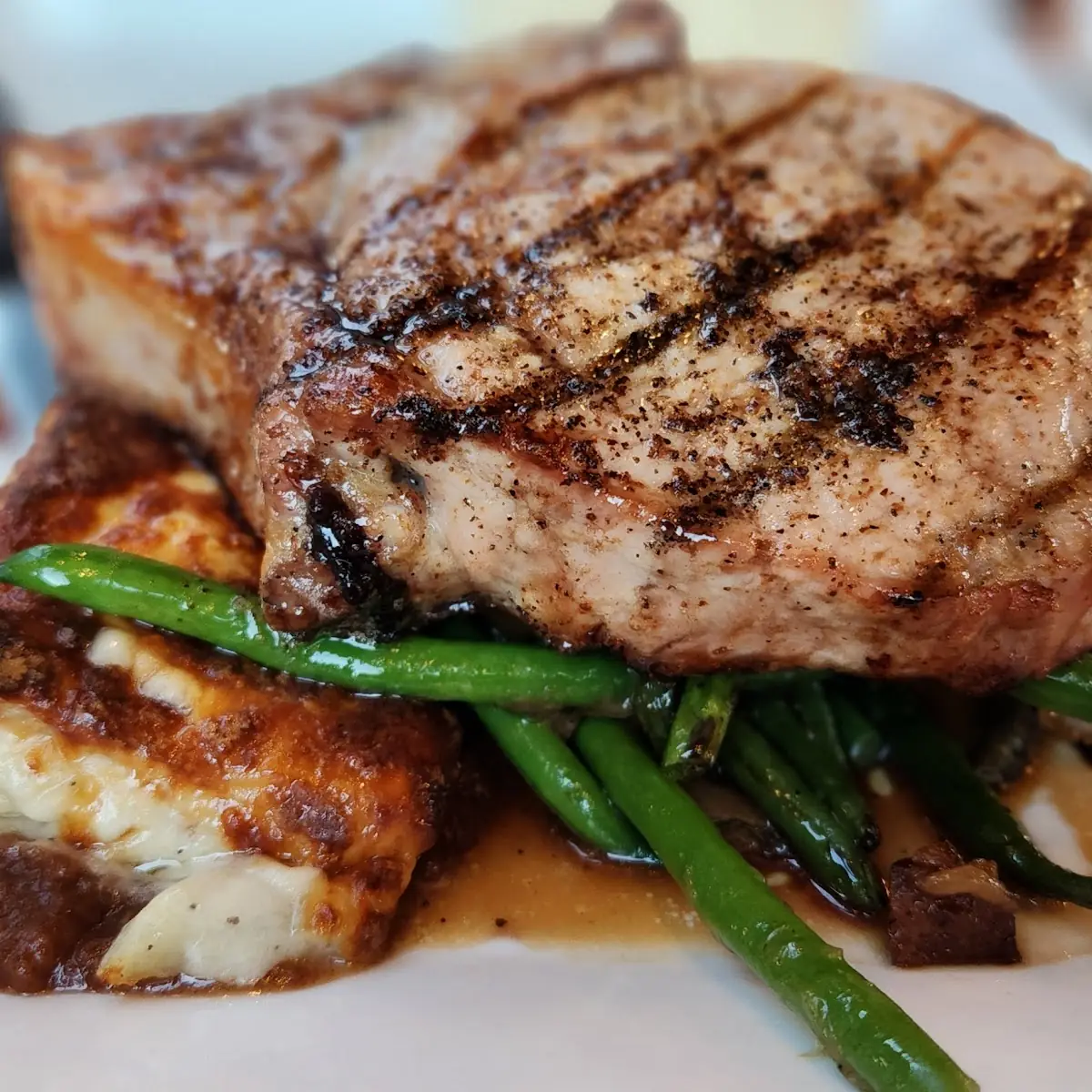 Wood Fired Pork Chop Dinner