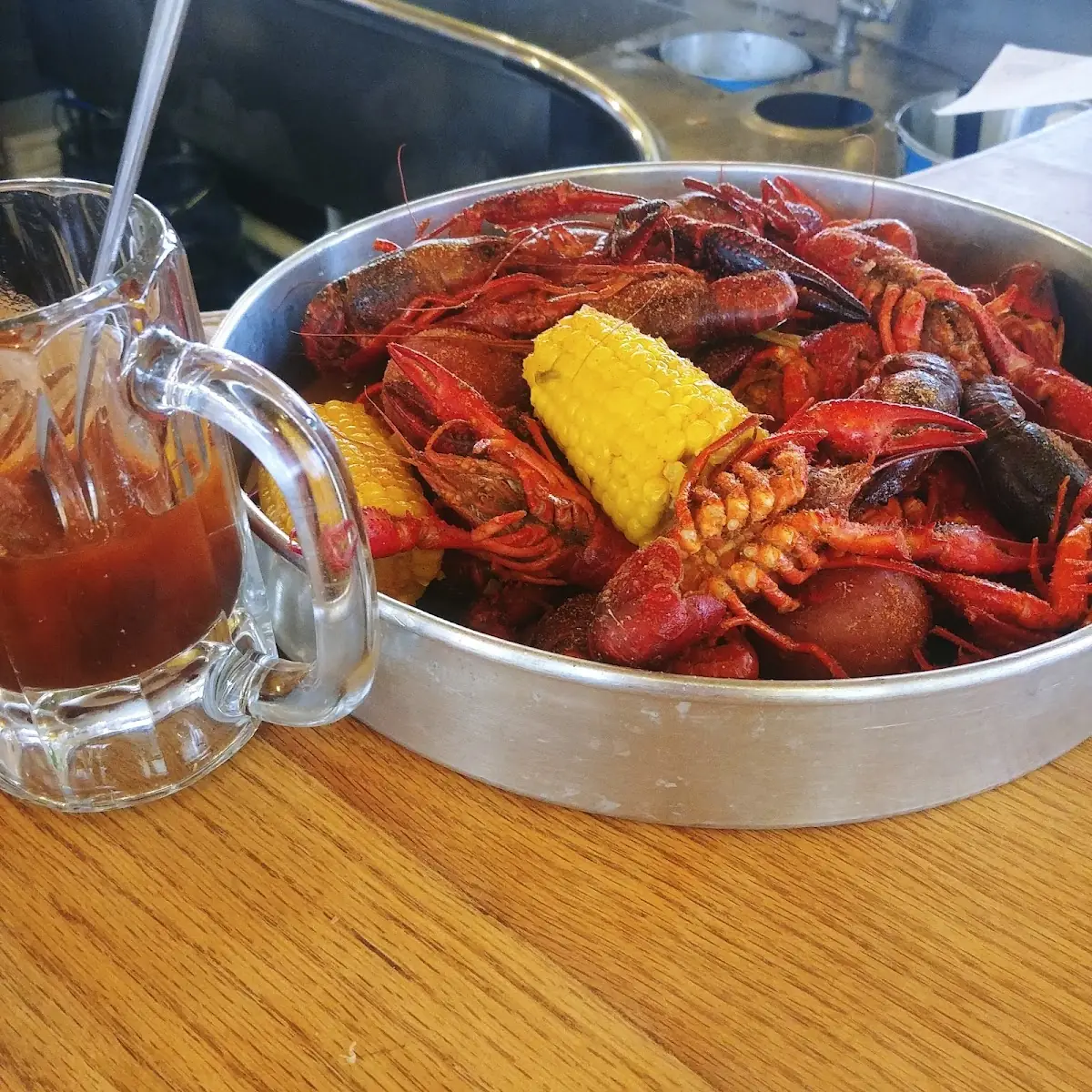 Boiled Crawfish with Corn Potatoes