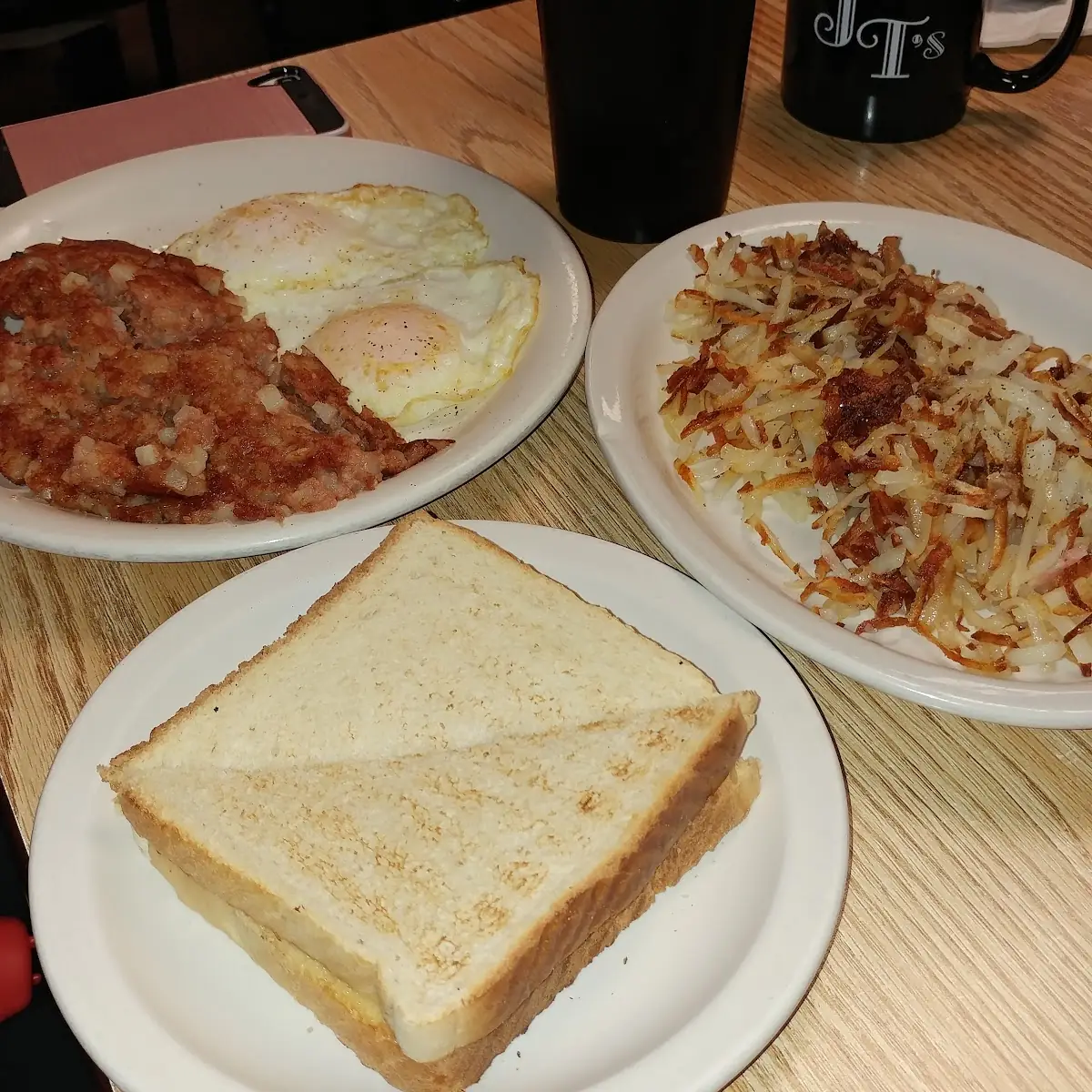 Corned Beef Hash Eggs and Toast