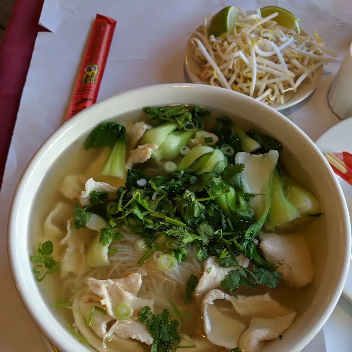 Flat Egg Noodle Soup