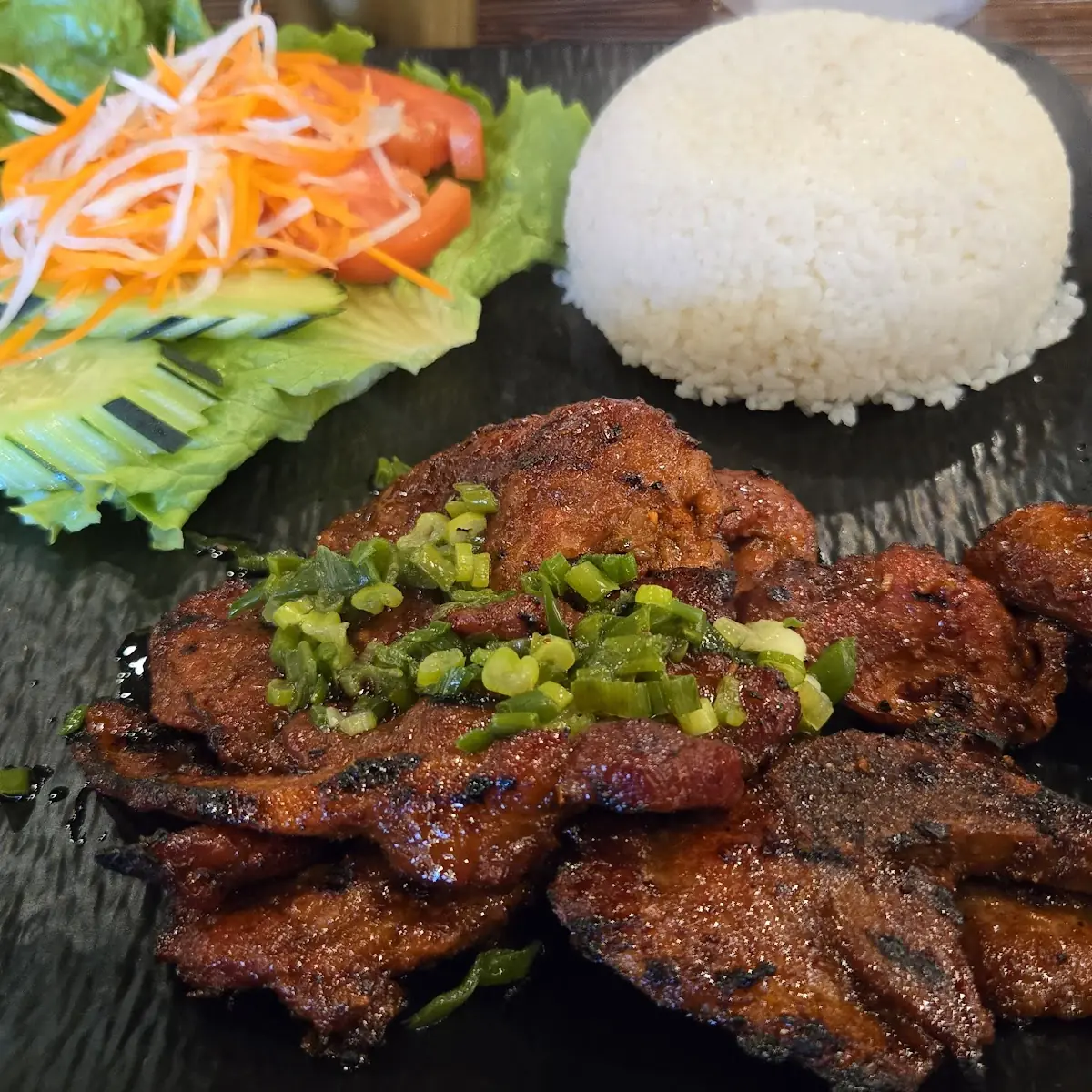 Grill Pork Chop Rice Dish