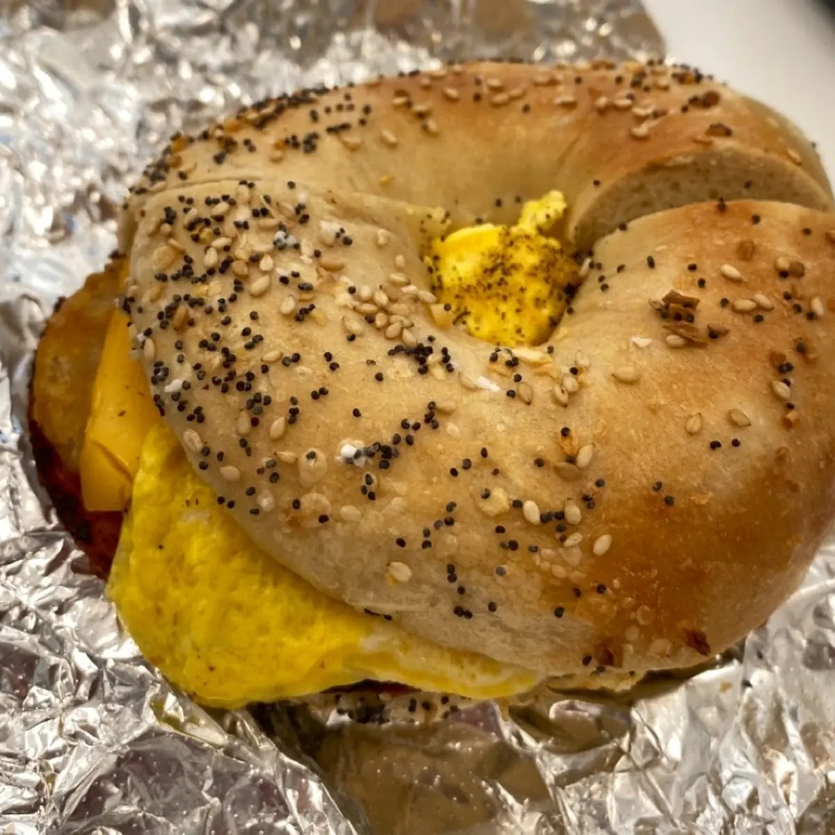 Taylor Ham Egg and Cheese on Everything Bagel
